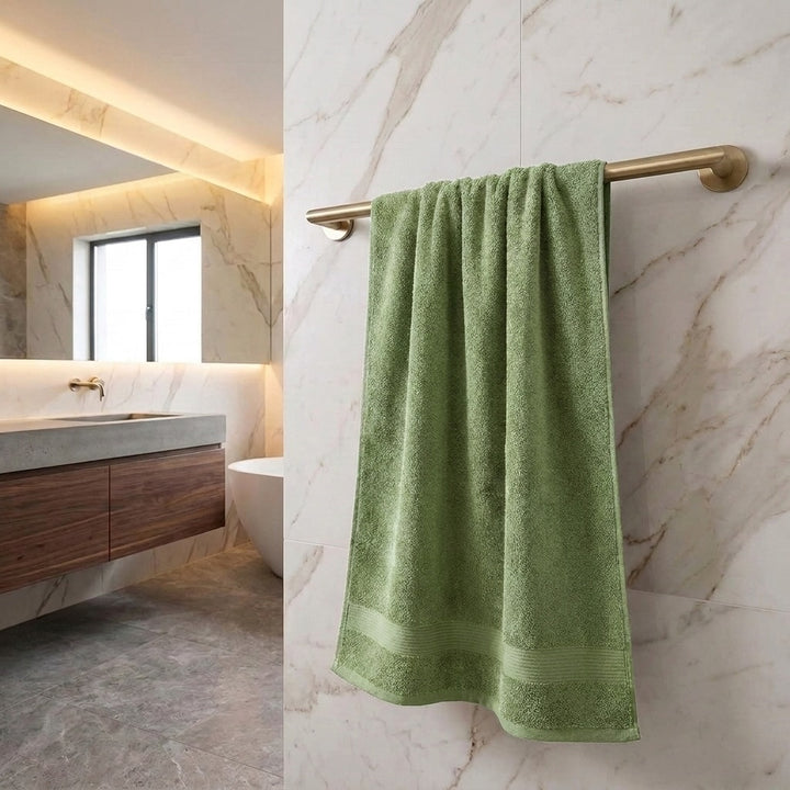 Quick Dry Cotton Bath Towel 28 x 55 inch Thick Absorbent Design for Home and Hotel Use