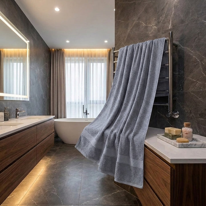 Large Soft Cotton Bath Towel Quick Dry Breathable Absorbent Skin Friendly for Home and Spa Use