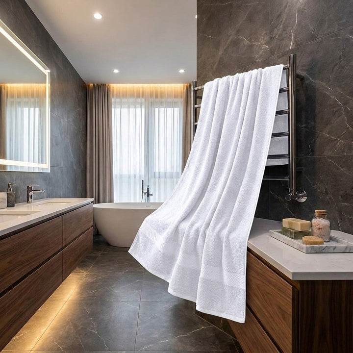 Large Soft Cotton Bath Towel Quick Dry Breathable Absorbent Skin Friendly for Home and Spa Use