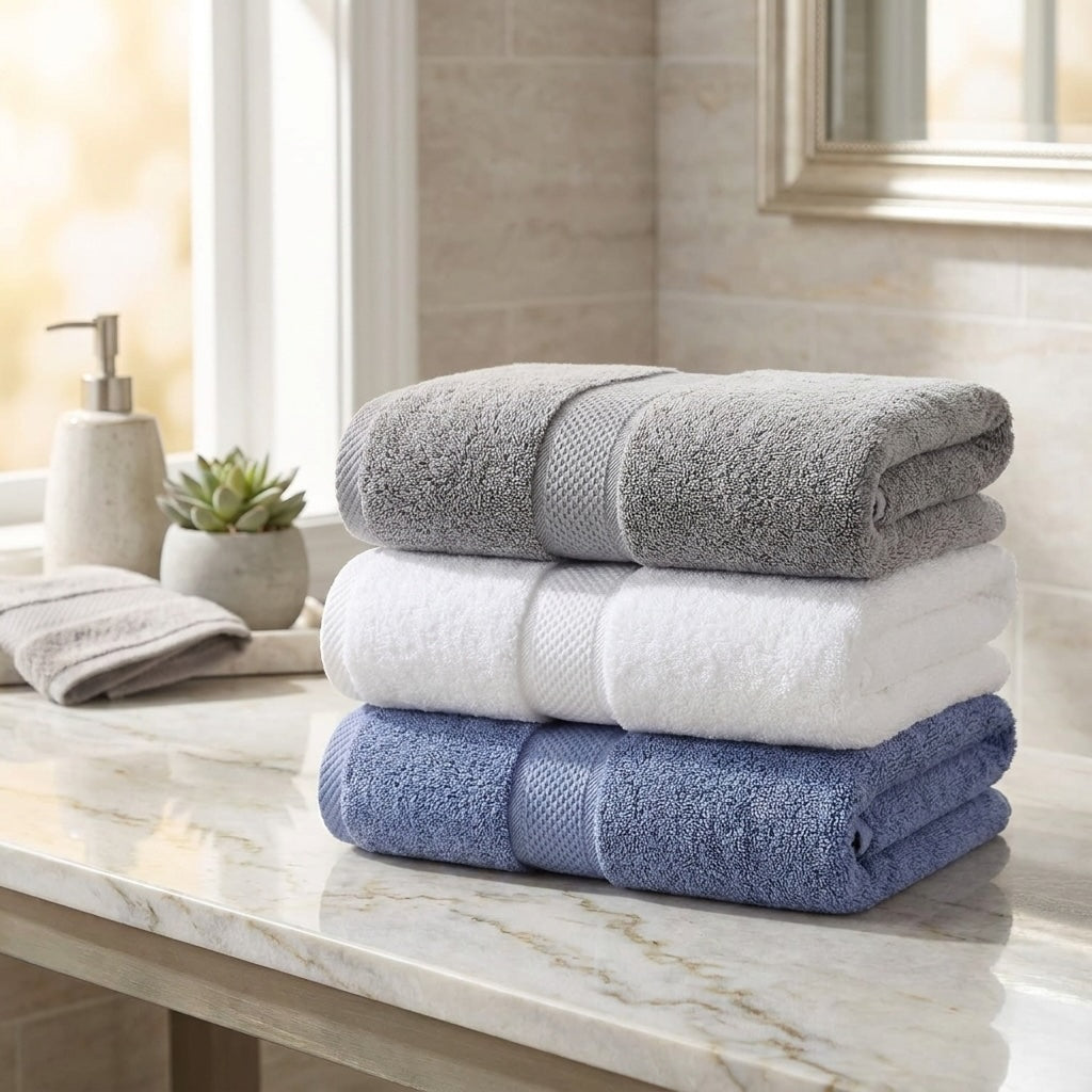 Large Soft Cotton Bath Towel Quick Dry Breathable Absorbent Skin Friendly for Home and Spa Use