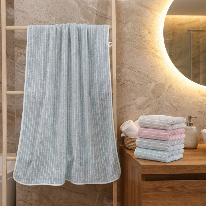 Quick Dry Coral Fleece Bath Towel Lightweight Absorbent Soft for Sports and Fitness 13.8 × 29.5 in, 27.6 × 55.1 in