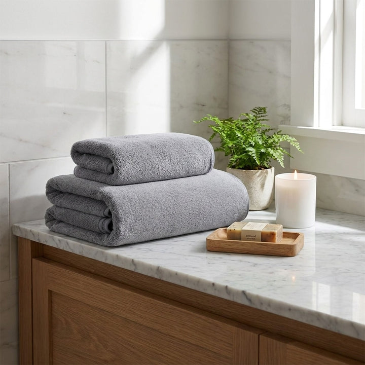 Quick Dry Bath Towels Set Soft Coral Fleece for Home Gym and Face Washing