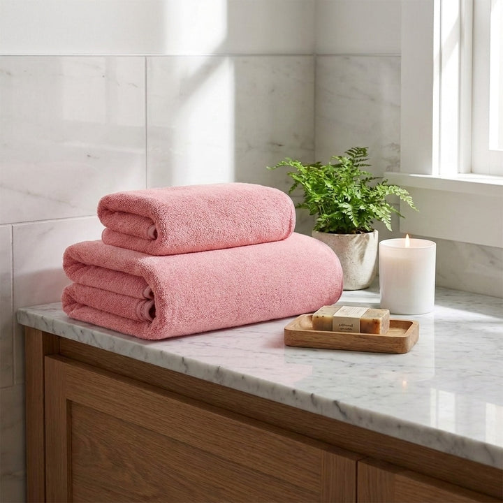 Quick Dry Bath Towels Set Soft Coral Fleece for Home Gym and Face Washing