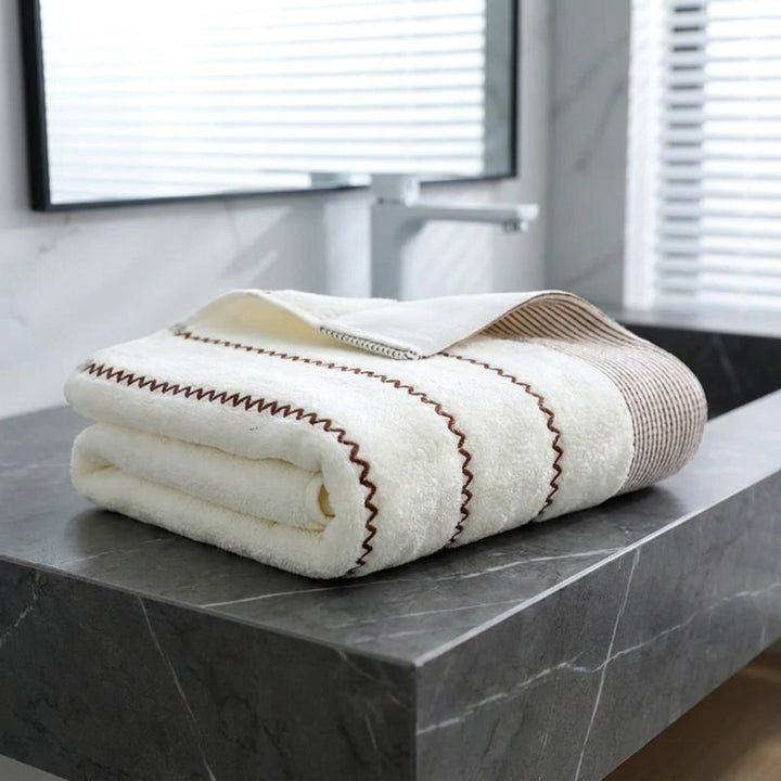 Large Soft Cotton Beach Towel Quick Dry Super Absorbent Durable Double Side Hemmed 27.6x55.1 in