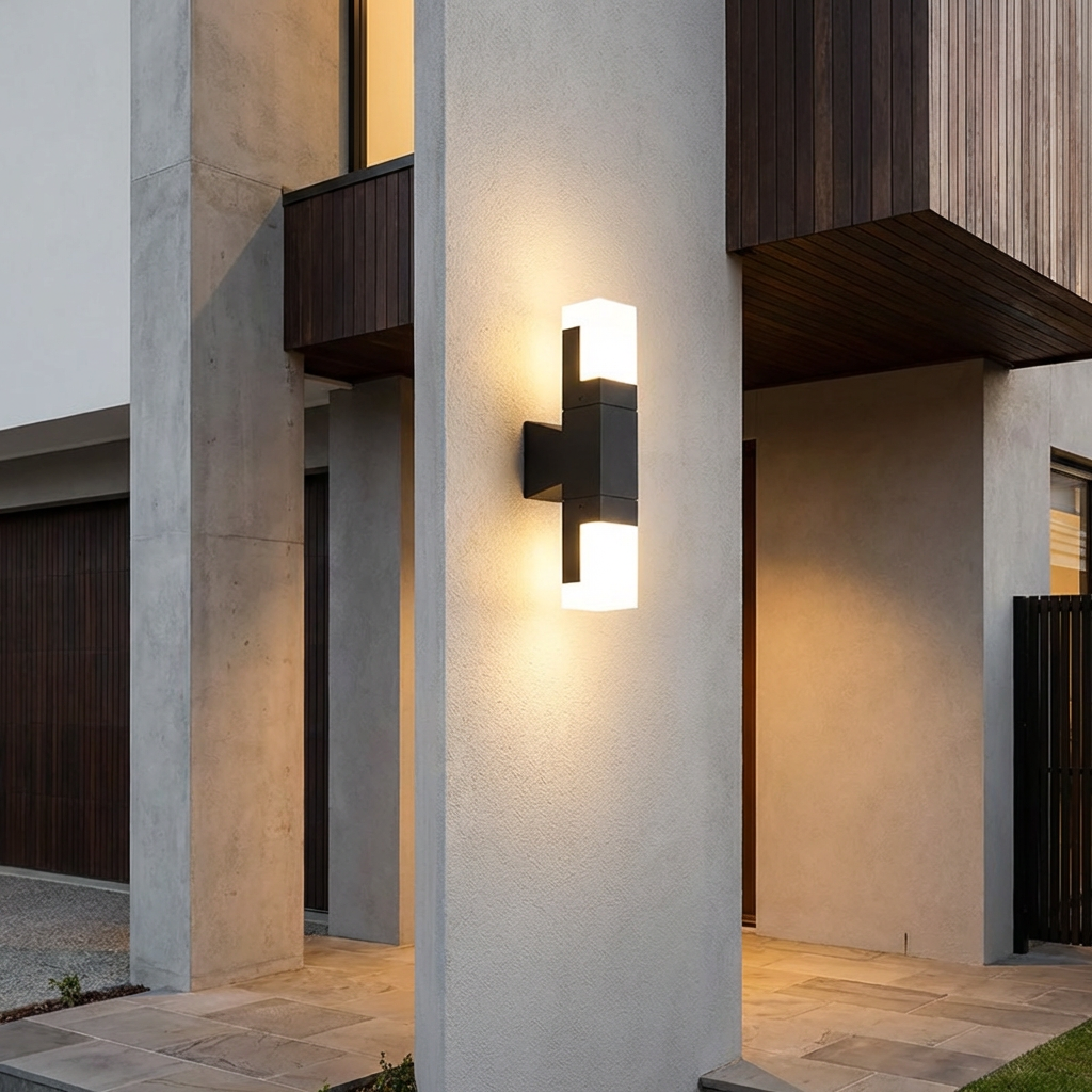 Modern Outdoor Wall Light Motion Sensor Waterproof Adjustable Black 7W 14W for Garden Villa