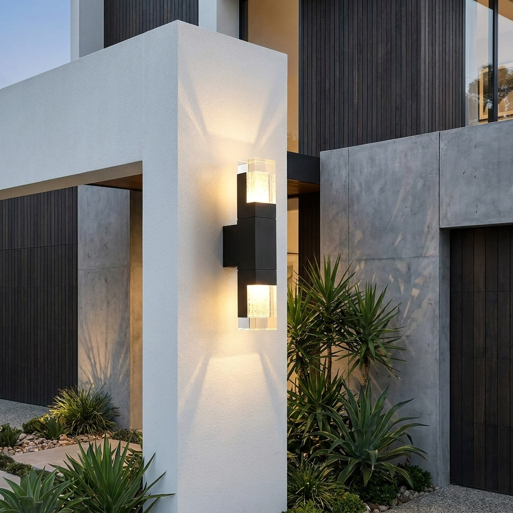 Modern Outdoor Wall Light Motion Sensor Waterproof Adjustable Black 7W 14W for Garden Villa