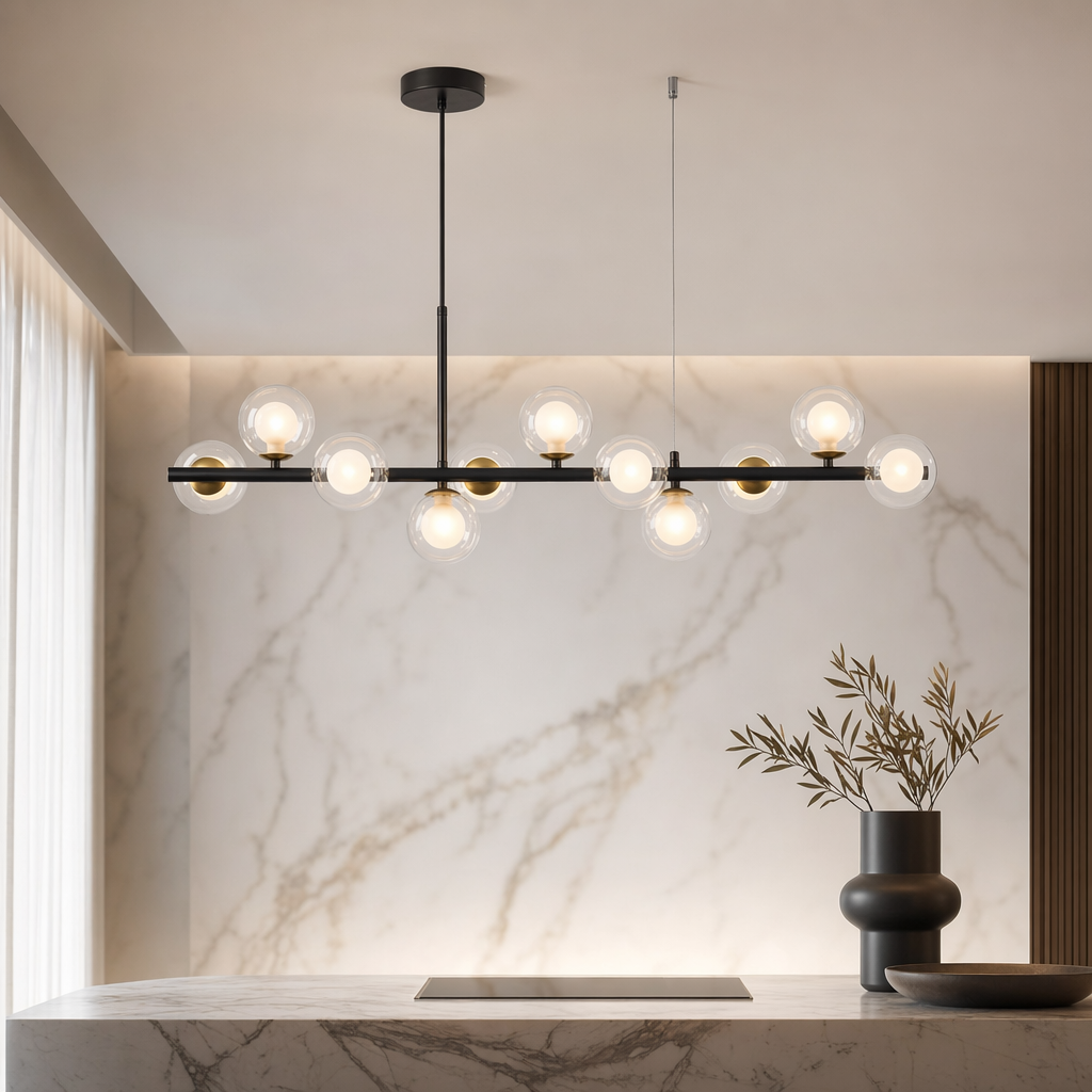Modern Glass Globe Cluster Hanging Chandelier Pendant Light