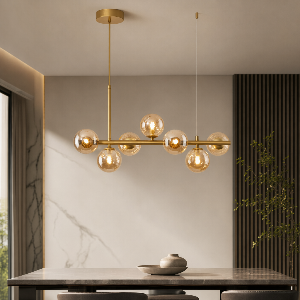 Modern Glass Globe Cluster Hanging Chandelier Pendant Light