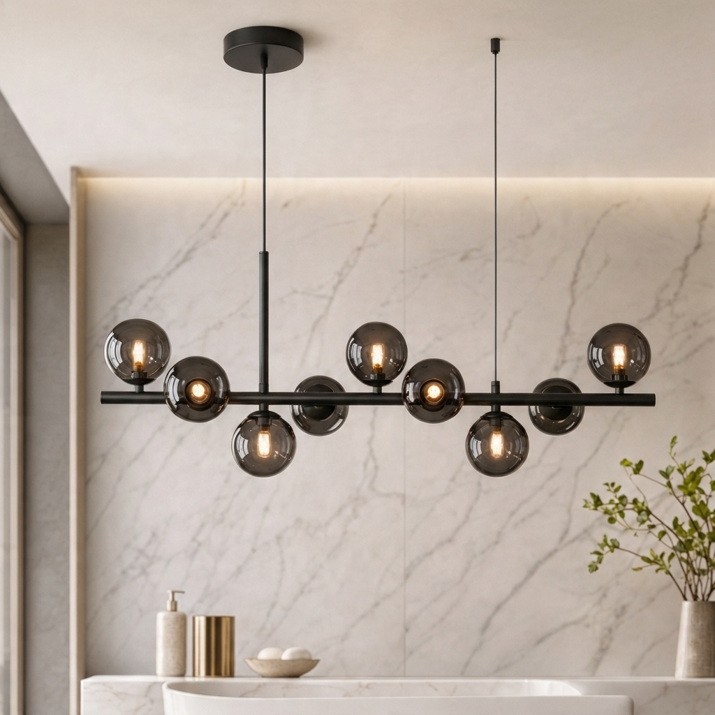 Modern Glass Globe Cluster Hanging Chandelier Pendant Light
