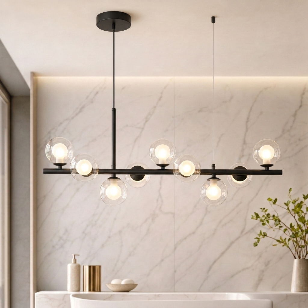 Modern Glass Globe Cluster Hanging Chandelier Pendant Light