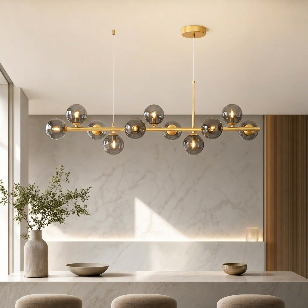 Modern Glass Globe Cluster Hanging Chandelier Pendant Light