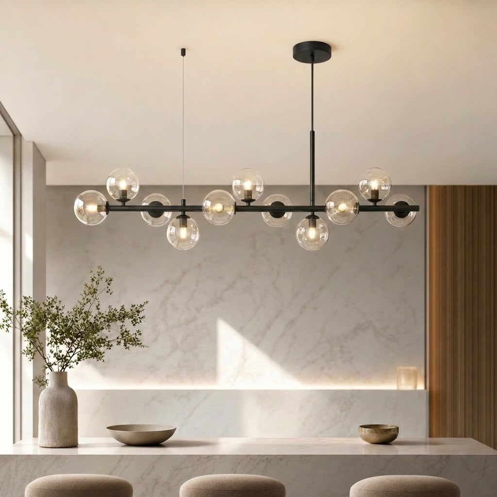 Modern Glass Globe Cluster Hanging Chandelier Pendant Light
