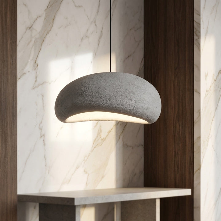 Japandi Wabi Sabi Fiberglass Hanging Pendant Light
