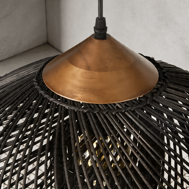 Handwoven Rattan Boho Hanging Ceiling Pendant Light
