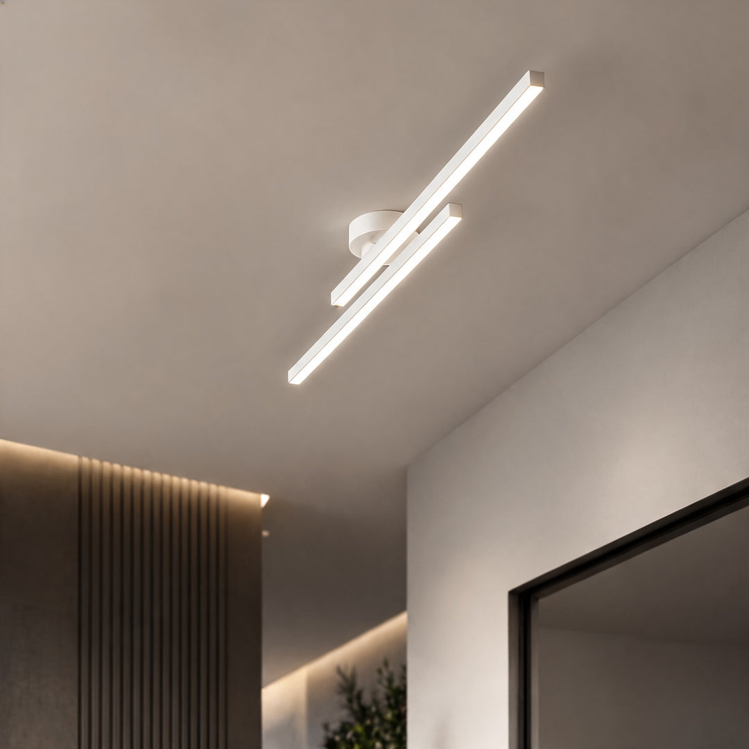 Modern Flush Mount Ceiling Light Aluminum LED Fixture for Minimalist Interiors