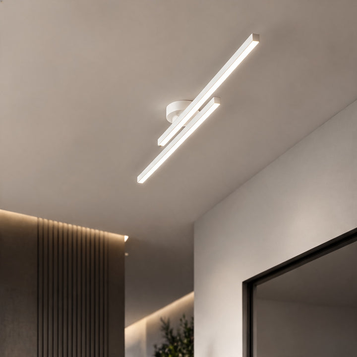 Modern Flush Mount Ceiling Light Aluminum LED Fixture for Minimalist Interiors