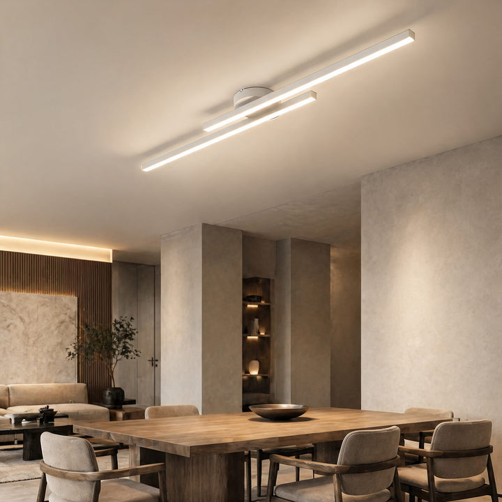 Modern Flush Mount Ceiling Light Aluminum LED Fixture for Minimalist Interiors