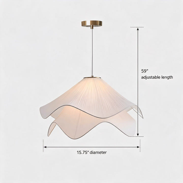 Modern Japandi Fabric Shade Pendant Light