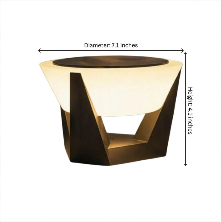 Modern Solar Post Light Outdoor Column Fixture IP65 Stainless Steel Acrylic LED 3000K Warm White