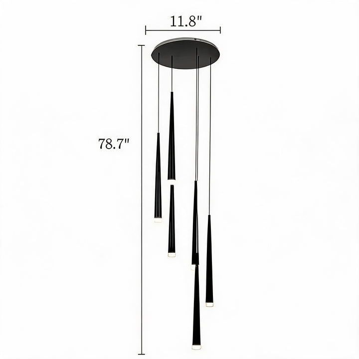 Modern Nordic Ceiling Light Adjustable Flush Mount Iron Acrylic Dimmable LED 6-68 Heads