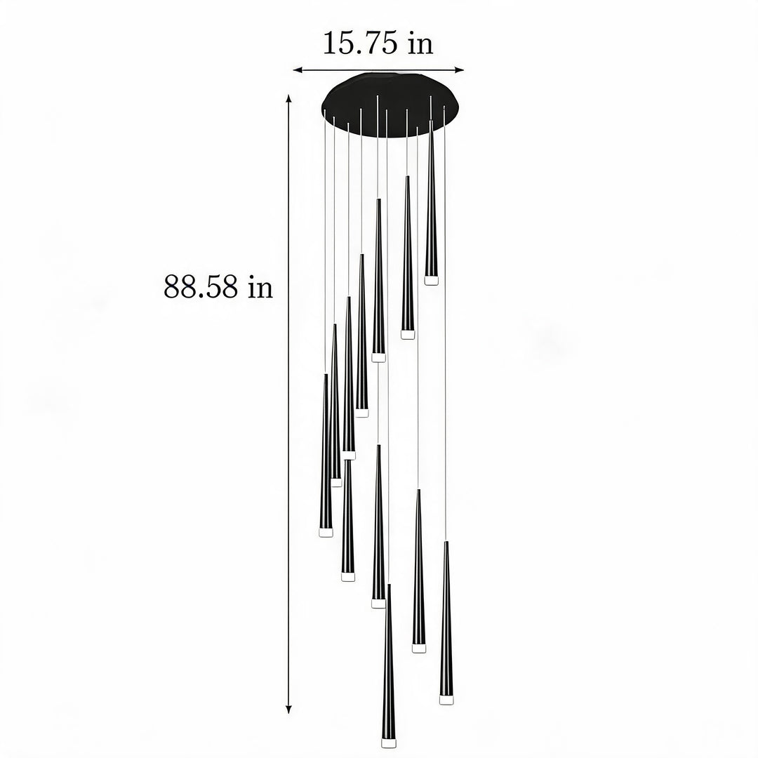 Modern Nordic Ceiling Light Adjustable Flush Mount Iron Acrylic Dimmable LED 6-68 Heads