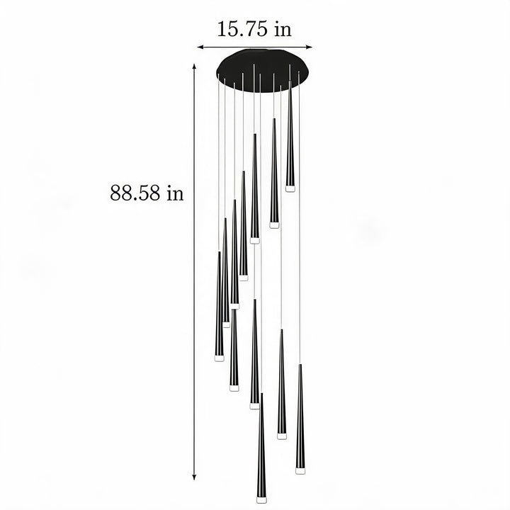 Modern Nordic Ceiling Light Adjustable Flush Mount Iron Acrylic Dimmable LED 6-68 Heads