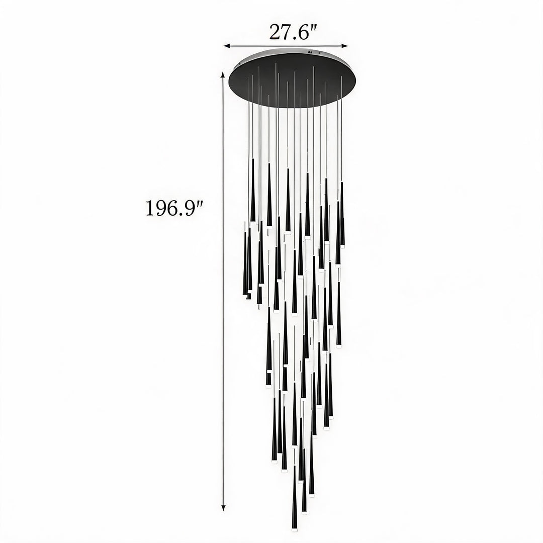 Modern Nordic Ceiling Light Adjustable Flush Mount Iron Acrylic Dimmable LED 6-68 Heads