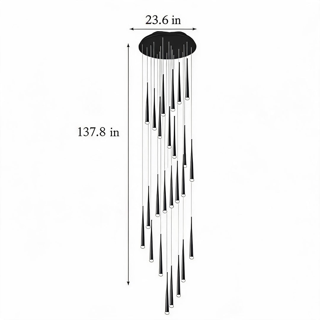 Modern Nordic Ceiling Light Adjustable Flush Mount Iron Acrylic Dimmable LED 6-68 Heads