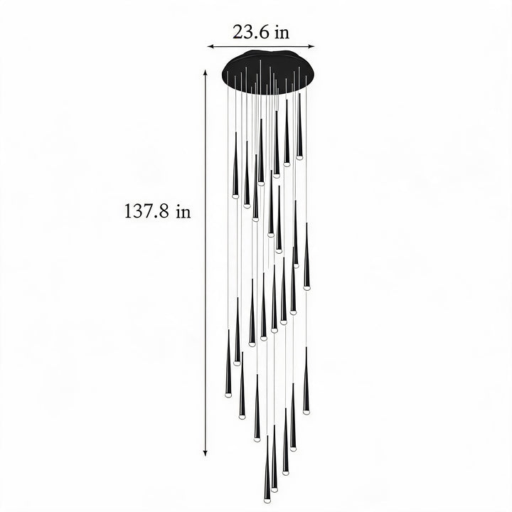 Modern Nordic Ceiling Light Adjustable Flush Mount Iron Acrylic Dimmable LED 6-68 Heads