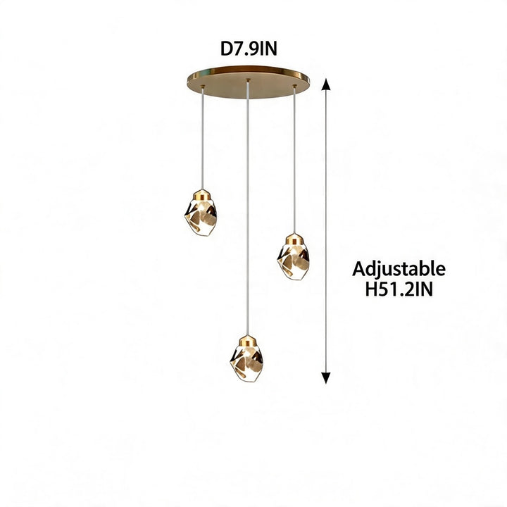 Modern Crystal Chandelier Adjustable Hanging Light Fixture LED for Living Room 3 to 35 Heads