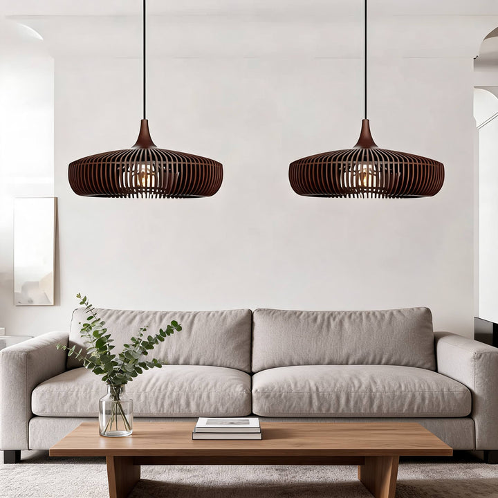 Scandinavian Pendant Lamp Wood Ceiling Light Modern Minimalist Design LED Compatible