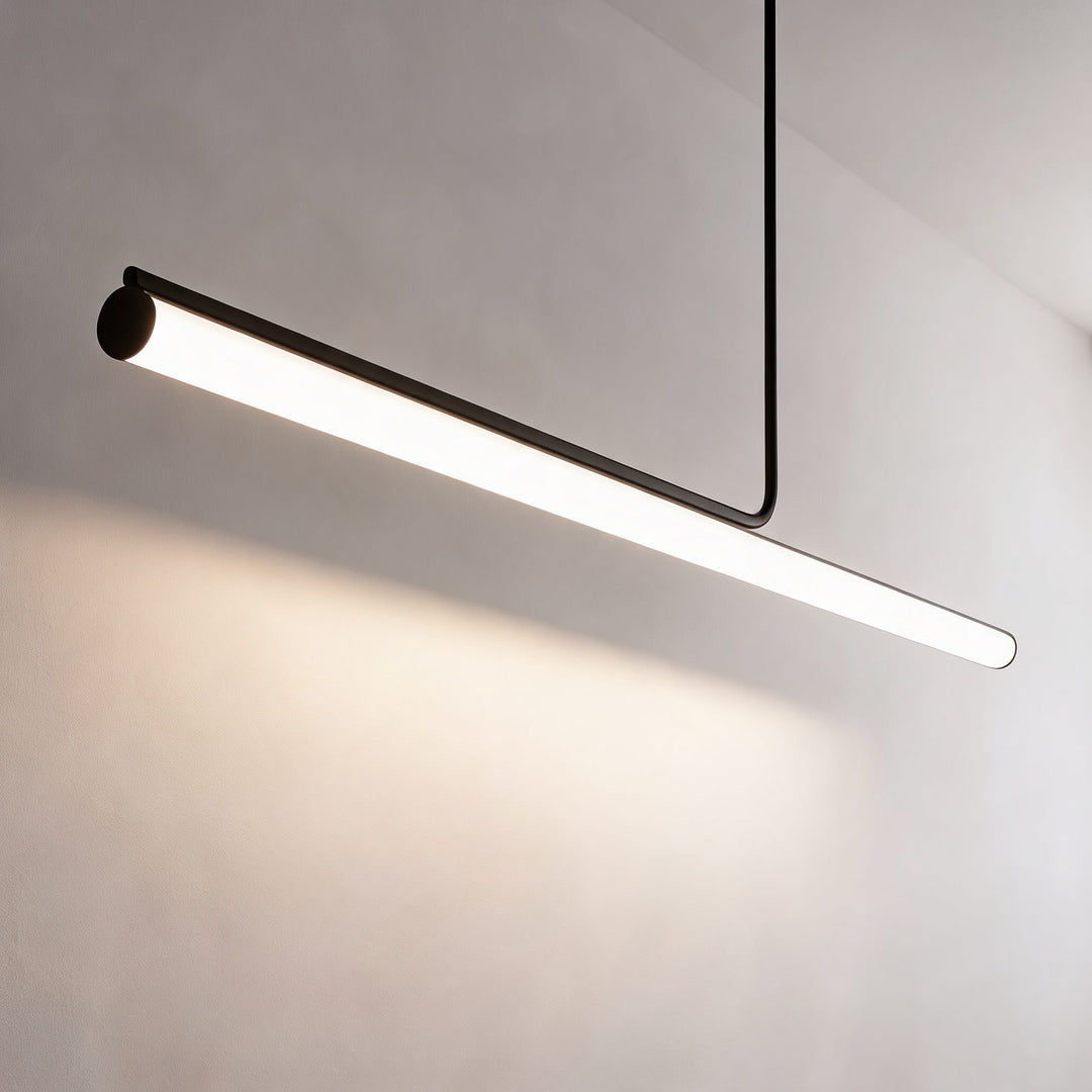 Modern Pendant Light Hanging Tube Lamp Metal Chrome Finish Adjustable Length 90-260V