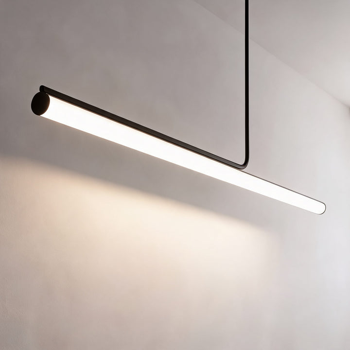 Modern Pendant Light Hanging Tube Lamp Metal Chrome Finish Adjustable Length 90-260V