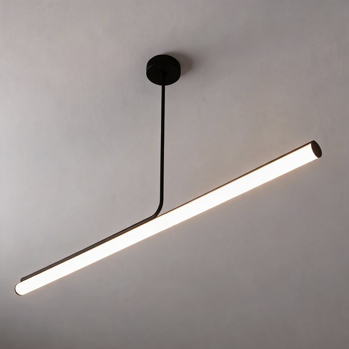 Modern Pendant Light Hanging Tube Lamp Metal Chrome Finish Adjustable Length 90-260V