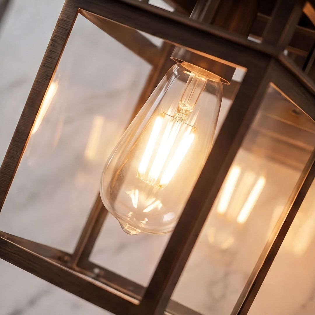 Classical Retro Outdoor Wall Light Sconce Waterproof Aluminum Glass E27 Bulb for Aisle Patio