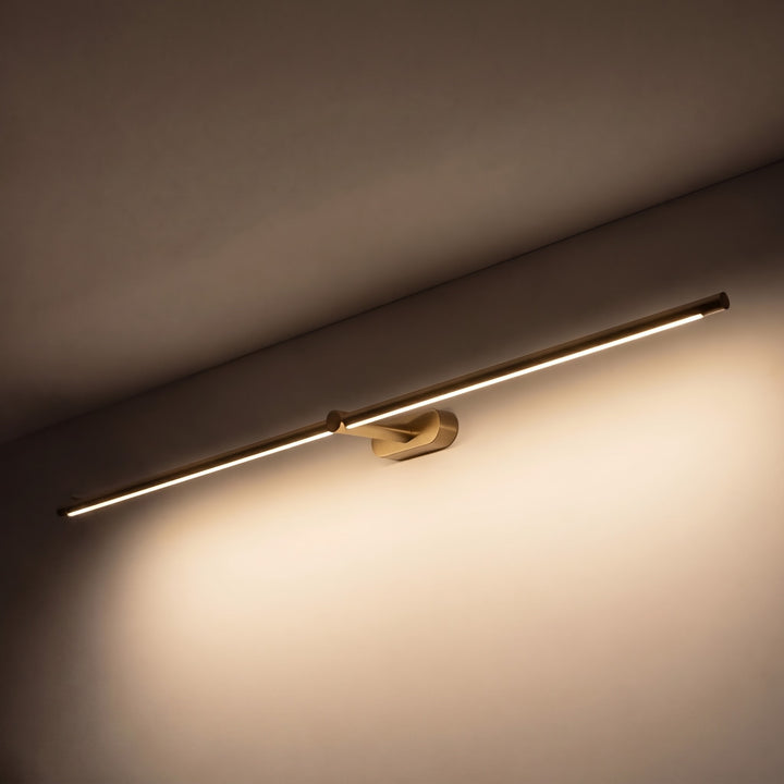 Minimalist Linear Wall Lamp Hardwired Metal LED Adjustable Lighting Fixture