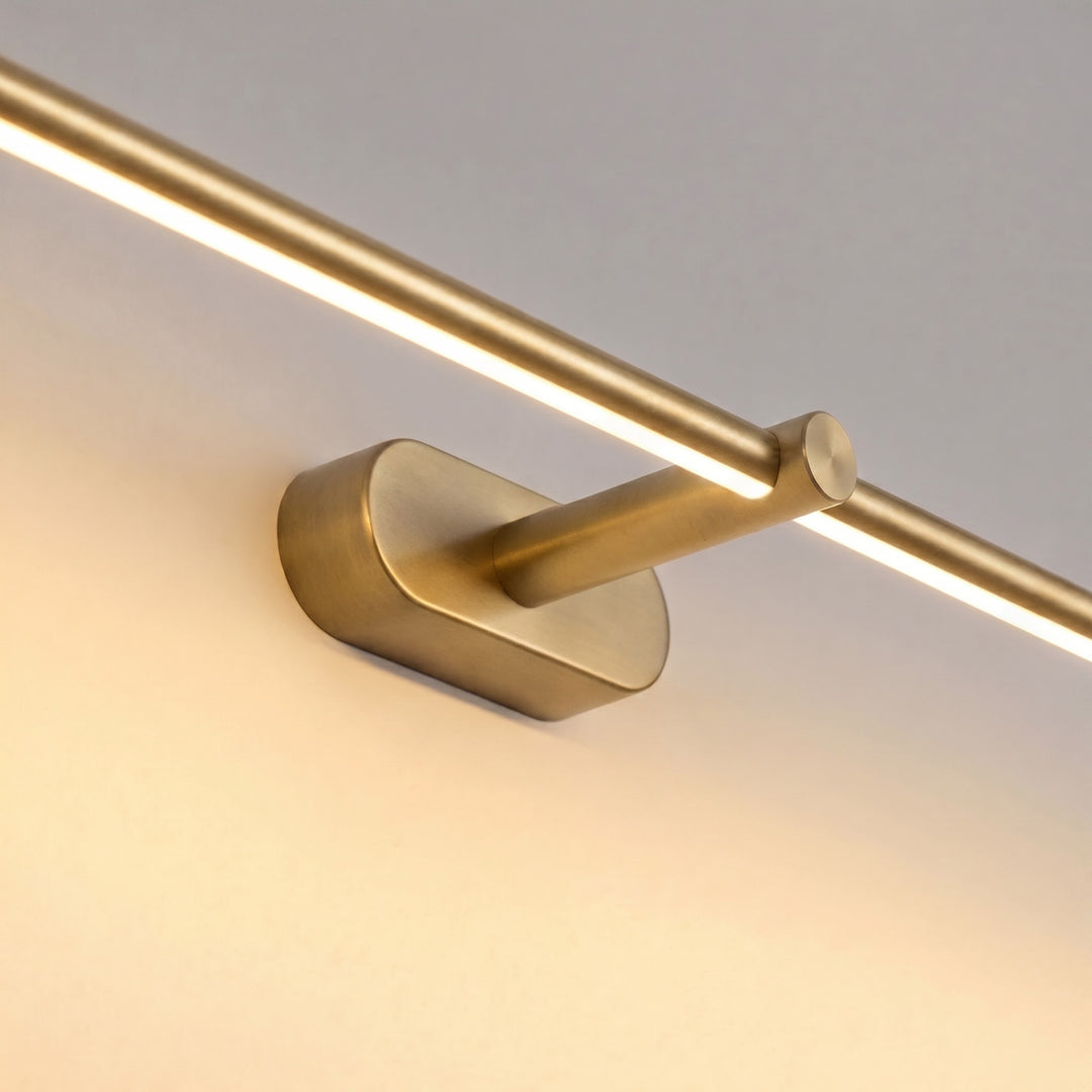 Minimalist Linear Wall Lamp Hardwired Metal LED Adjustable Lighting Fixture