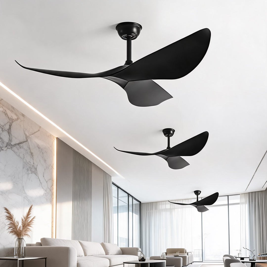 Flush Mount Ceiling Fan with Remote Control, 6-Speed DC Motor & Reversible Blades
