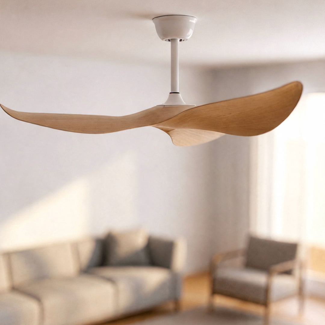 Flush Mount Ceiling Fan with Remote Control, 6-Speed DC Motor & Reversible Blades