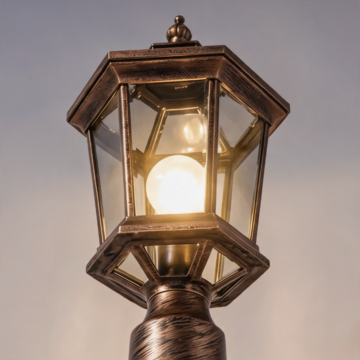 Outdoor Pillar Lights Solar Column Waterproof LED for Garden Courtyard
