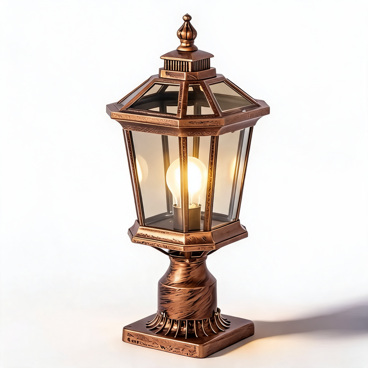 Outdoor Pillar Lights Solar Column Waterproof LED for Garden Courtyard