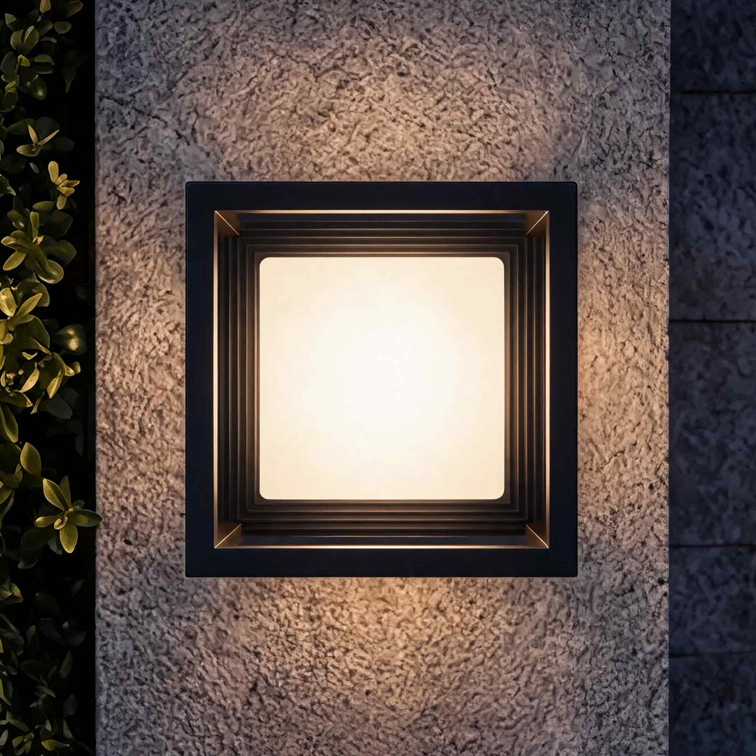 Modern Garden Pedestal Light Aluminum Waterproof LED Dual Power Solar Outdoor Lights