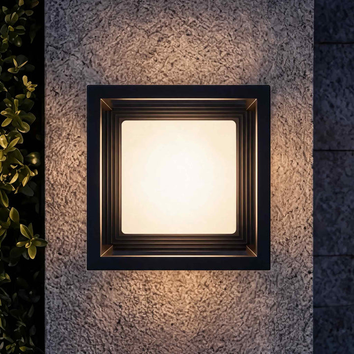 Modern Garden Pedestal Light Aluminum Waterproof LED Dual Power Solar Outdoor Lights