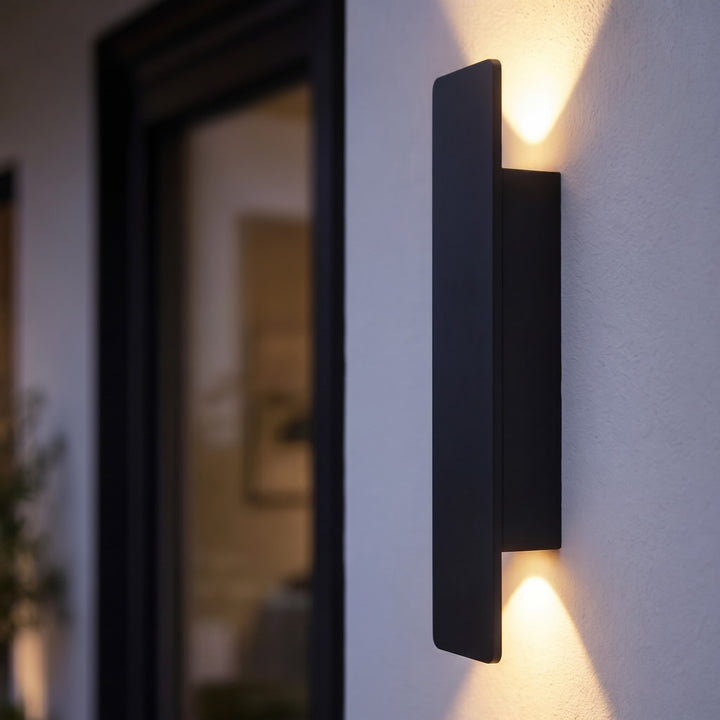 Modern Outdoor Wall Light Wall Mounted Aluminum 18W LED Weather Resistant for Gardens and Porches