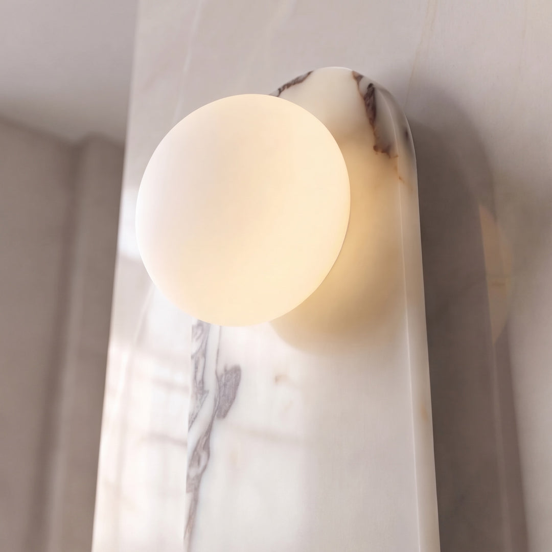 Modern Wall Sconce Lighting Adjustable LED Marble Wall Lamp for Contemporary Spaces