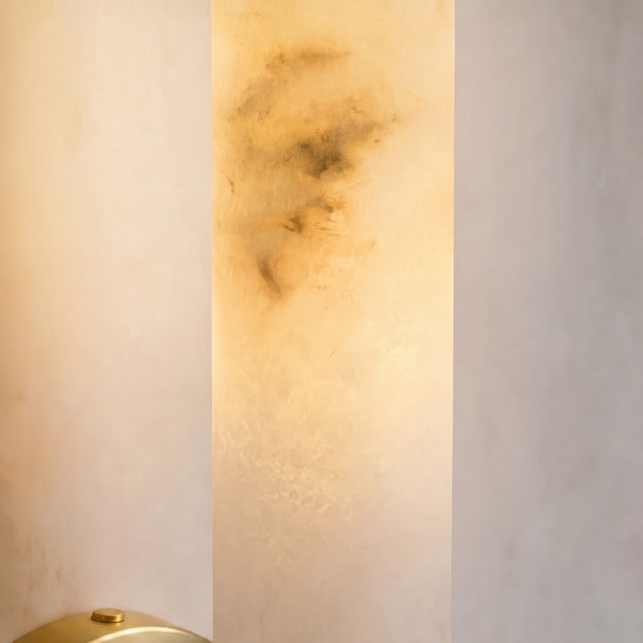Modern Wall Sconce Lighting with Adjustable Alabaster Shade and Metal Fixture for Elegant Illumination