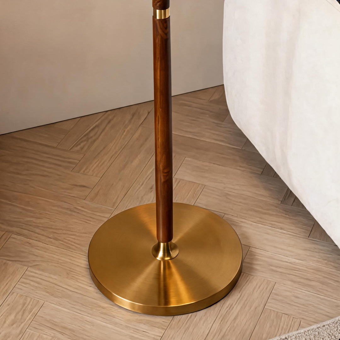 Modern Black Floor Lamp with Adjustable Height Metal Base and Energy-Efficient LED Light