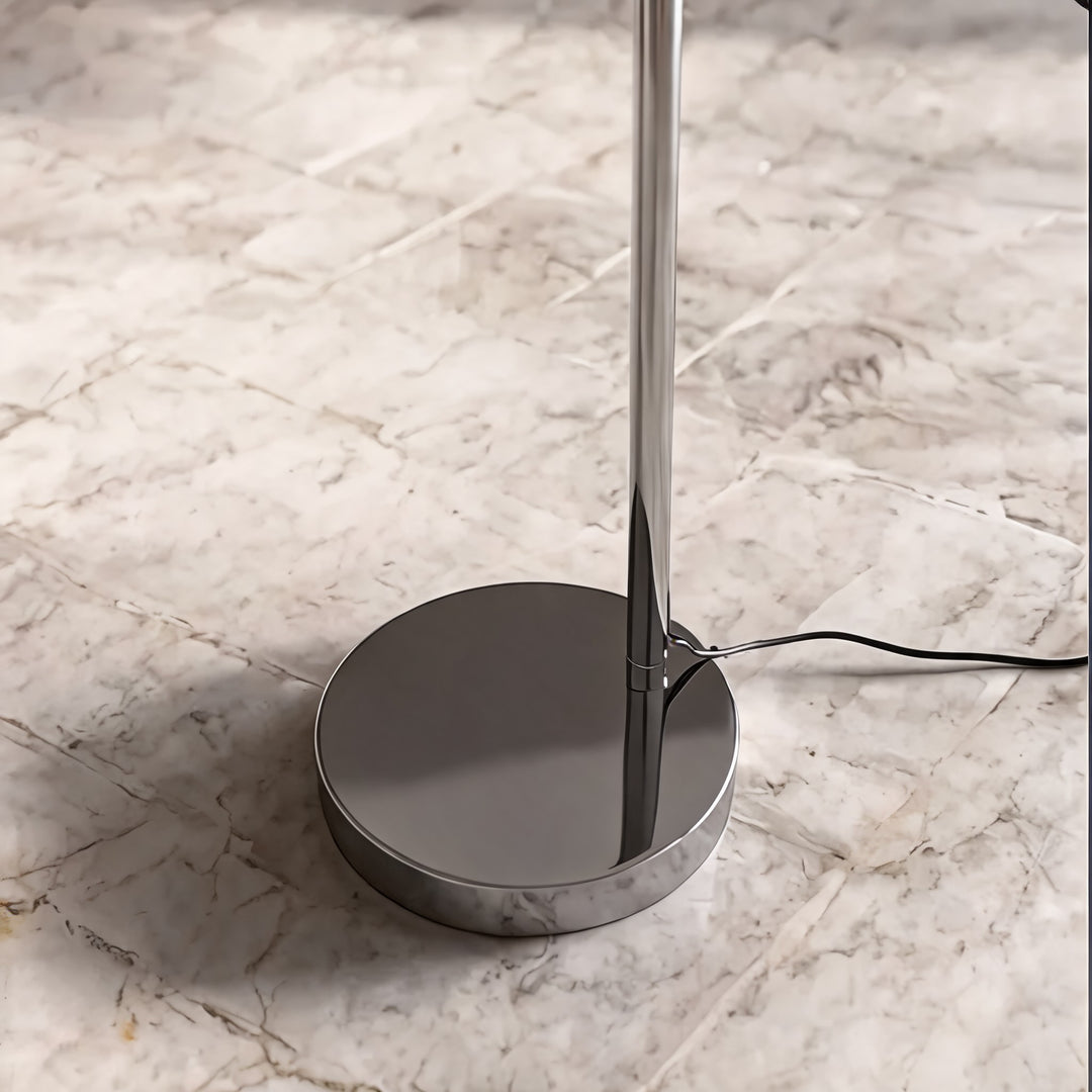 Modern Adjustable Black Floor Lamp with LED Lighting in Metal Construction