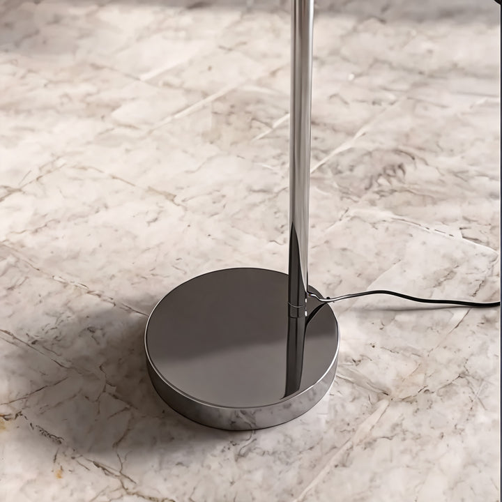 Modern Adjustable Black Floor Lamp with LED Lighting in Metal Construction