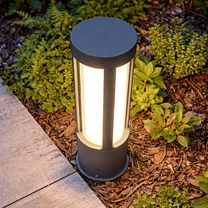 Modern Cylindrical Bollard Light Outdoor LED Waterproof Aluminum 3000K For Pathway Illumination